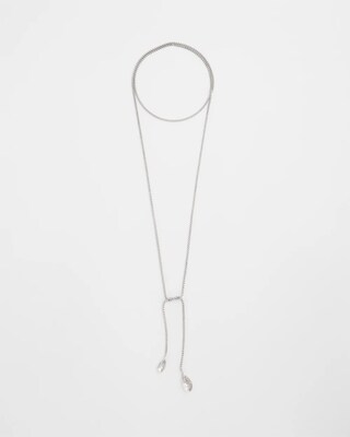 Silver Lariat Necklace click to view larger image.