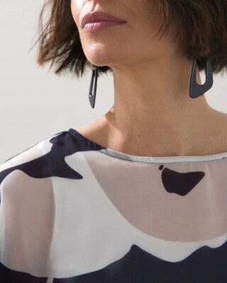 East West Sheer Floral Poncho