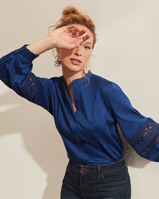 Poplin Billow Sleeve Shirt