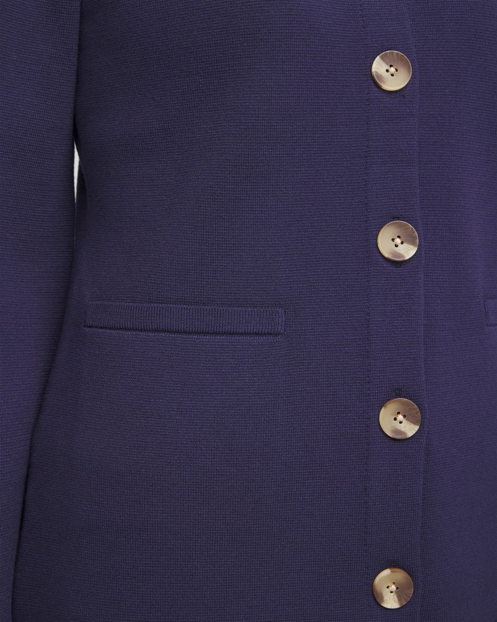 Faux Horn Button-Up Cardigan