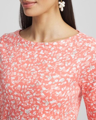 Polka-Dot Pima Bateau-Neck Tee click to view larger image.