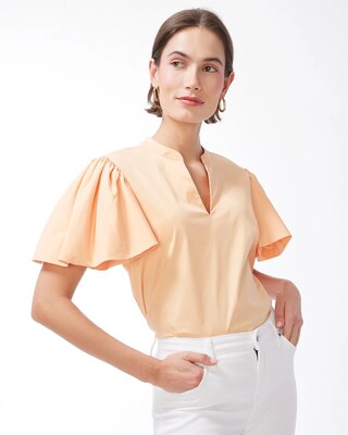 Poplin Puff Sleeve Shirt