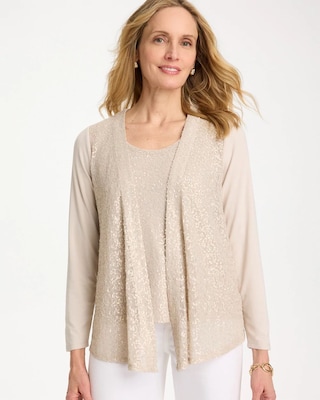 Knit Sequin Cardigan
