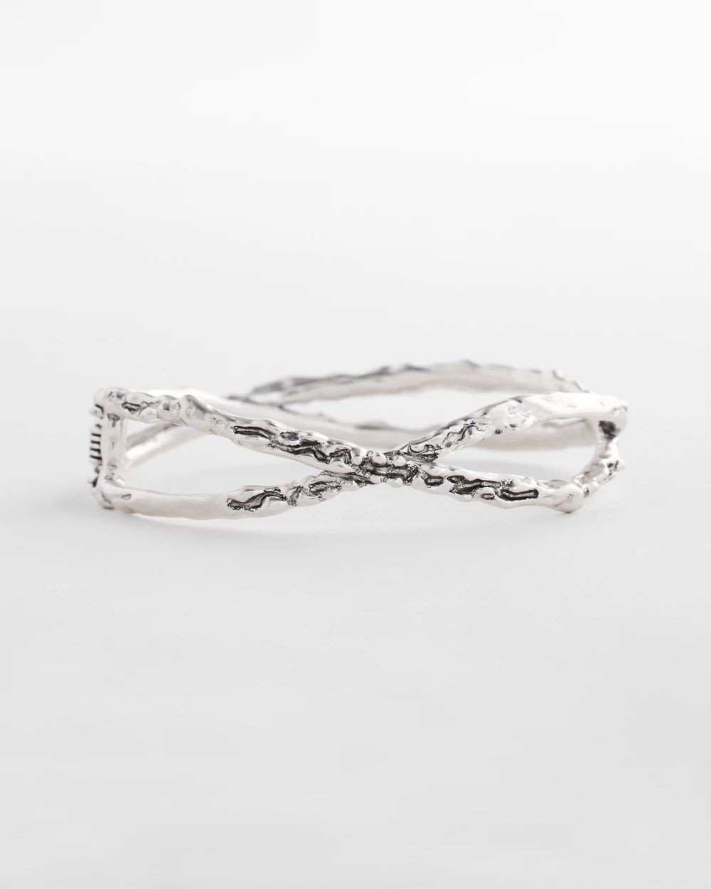 Silvertone Hinge Cuff Bracelet