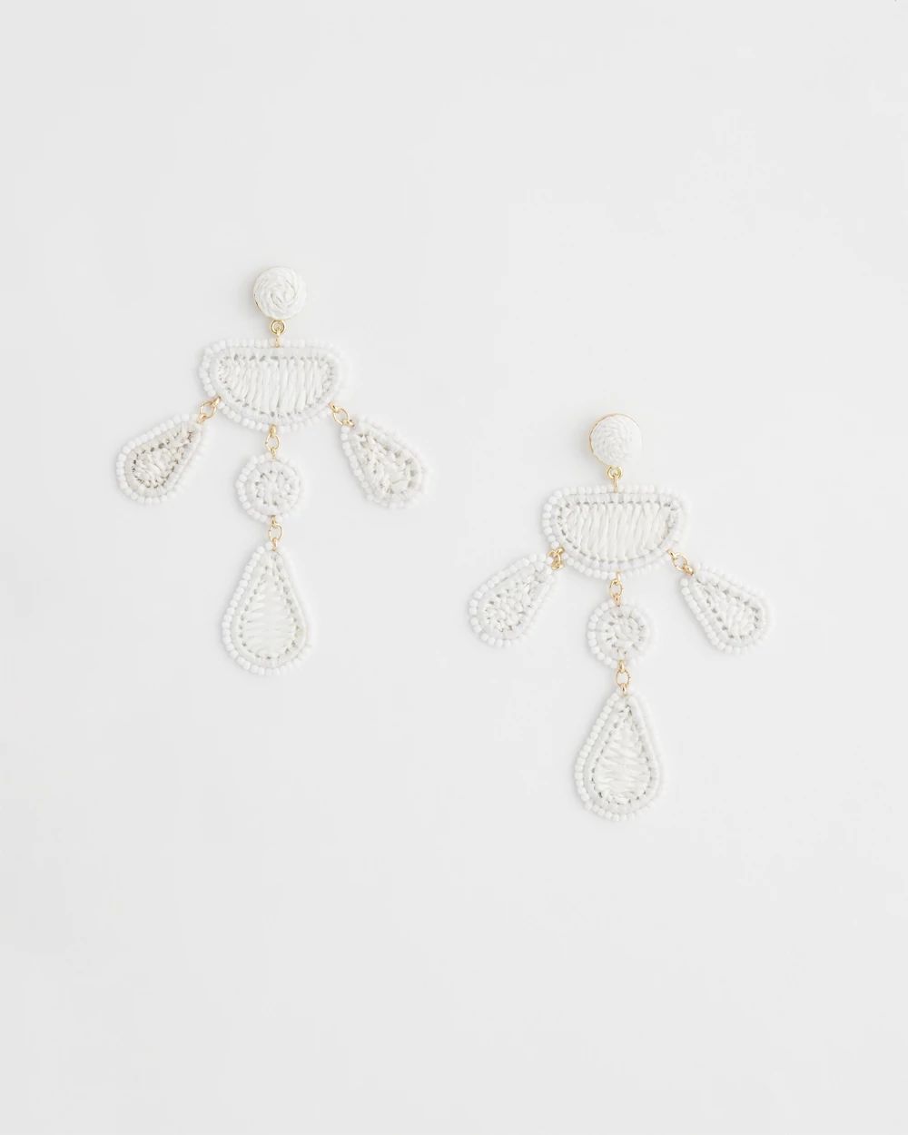 No Droop® White Crochet Earrings