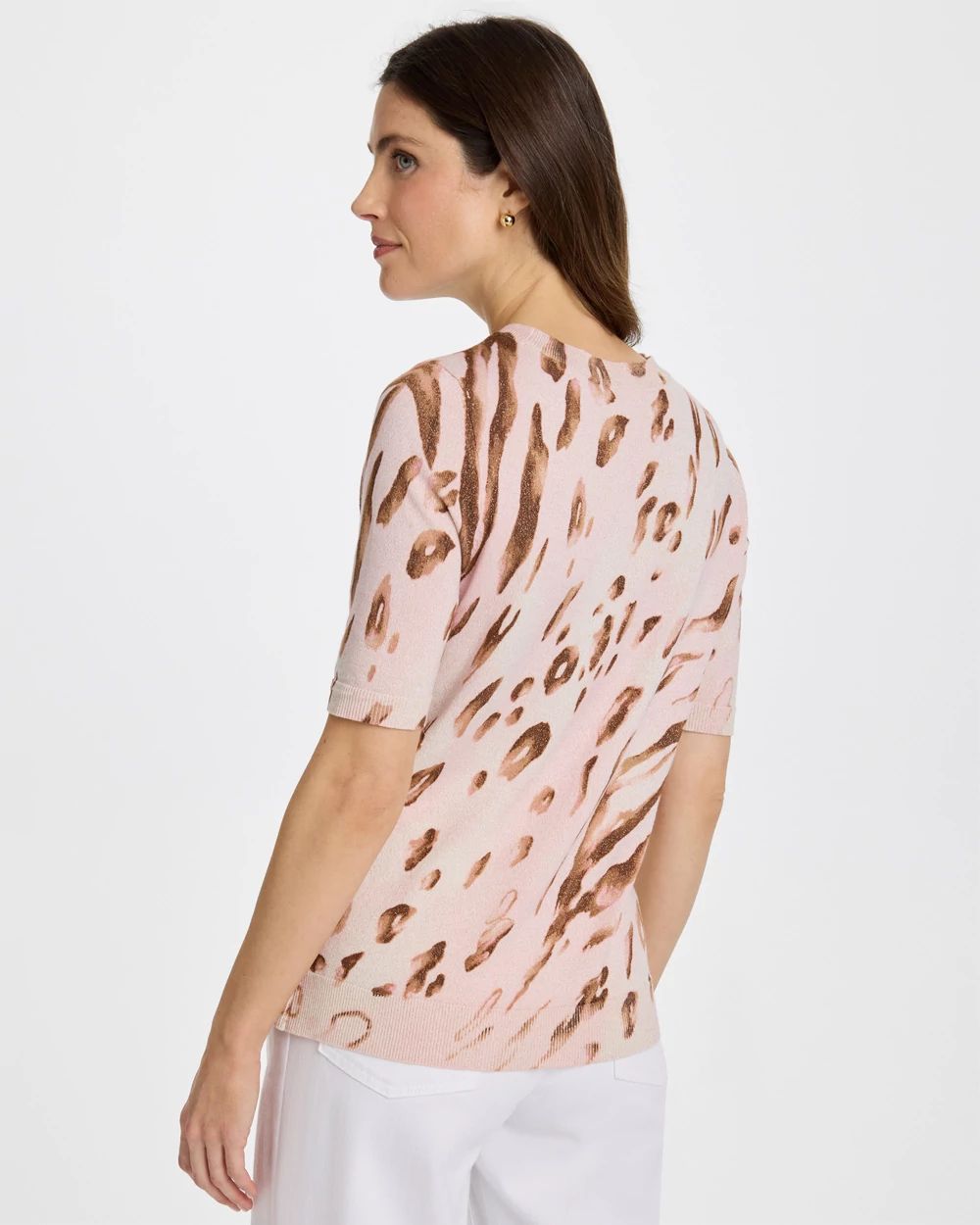 Ella Crewneck Printed Pullover Sweater