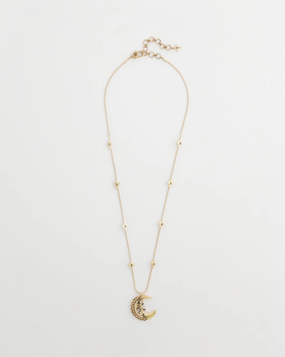 Gold Moon Pendant Necklace