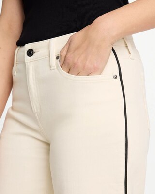 Piping Boyfriend Crop Jeans click to view larger image.