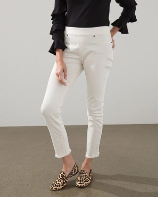 Single Fray Ankle Jeggings