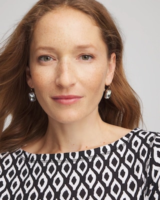 Iridescent Gem Drop Earrings click to view larger image.