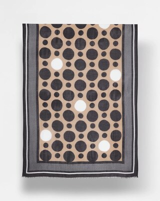 Global Dots Oblong Scarf click to view larger image.