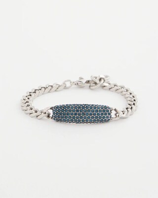 Blue Pavé Bar Bracelet