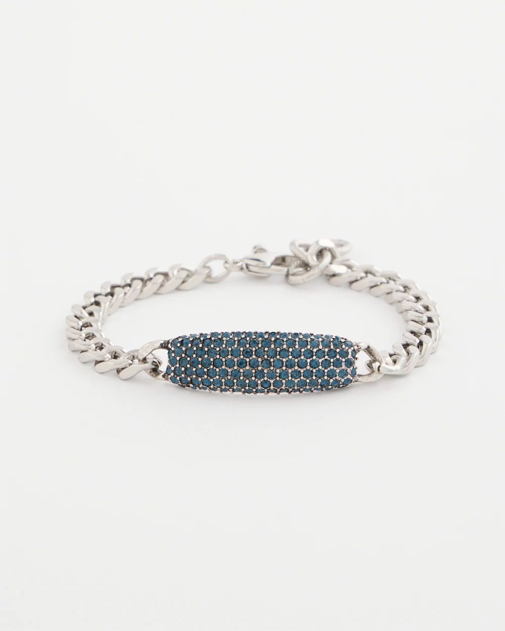 Blue Pavé Bar Bracelet