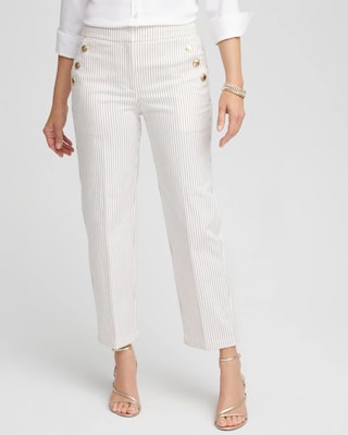 Emme Striped Sailor Straight Crops