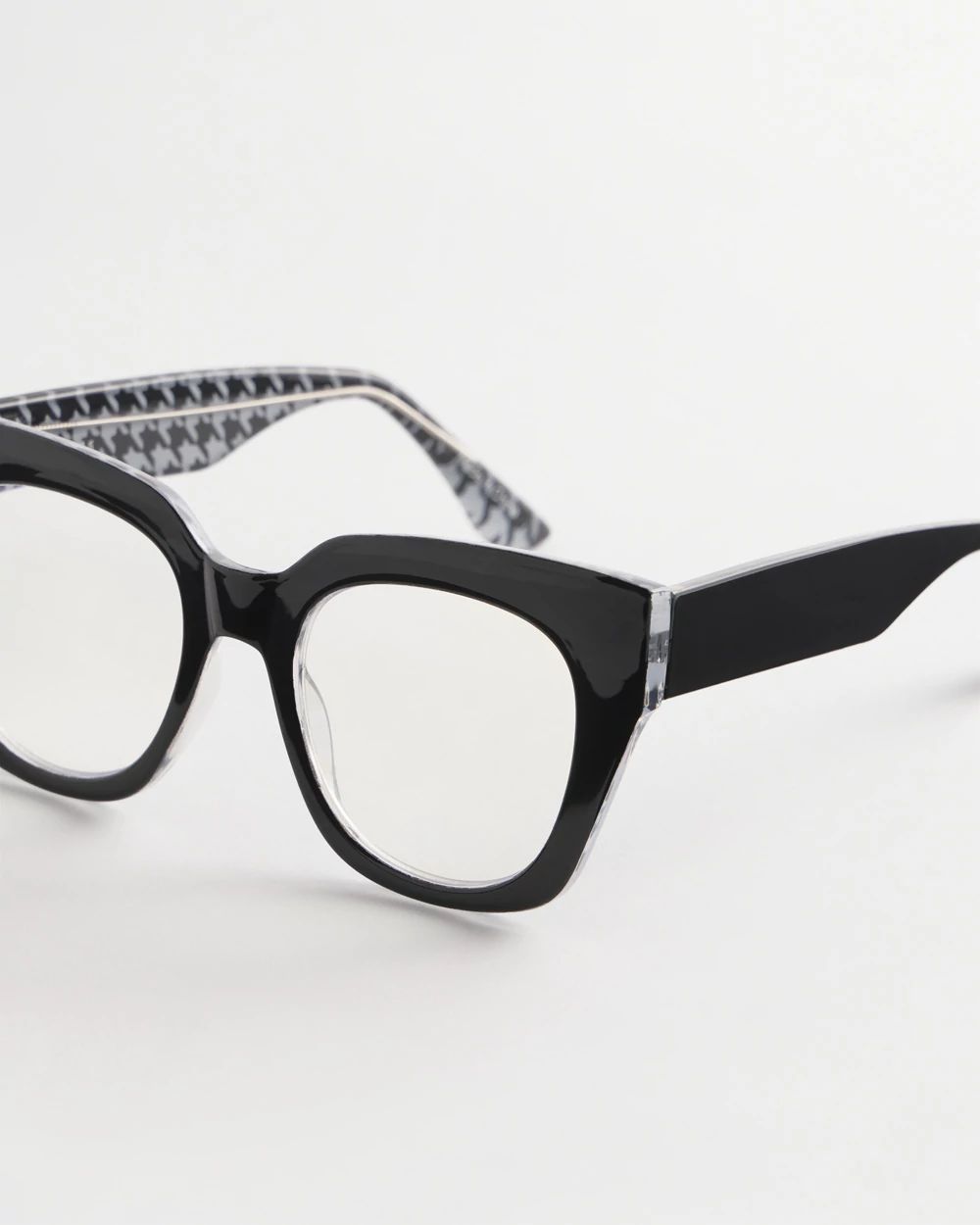 Houndstooth Cateye Readers