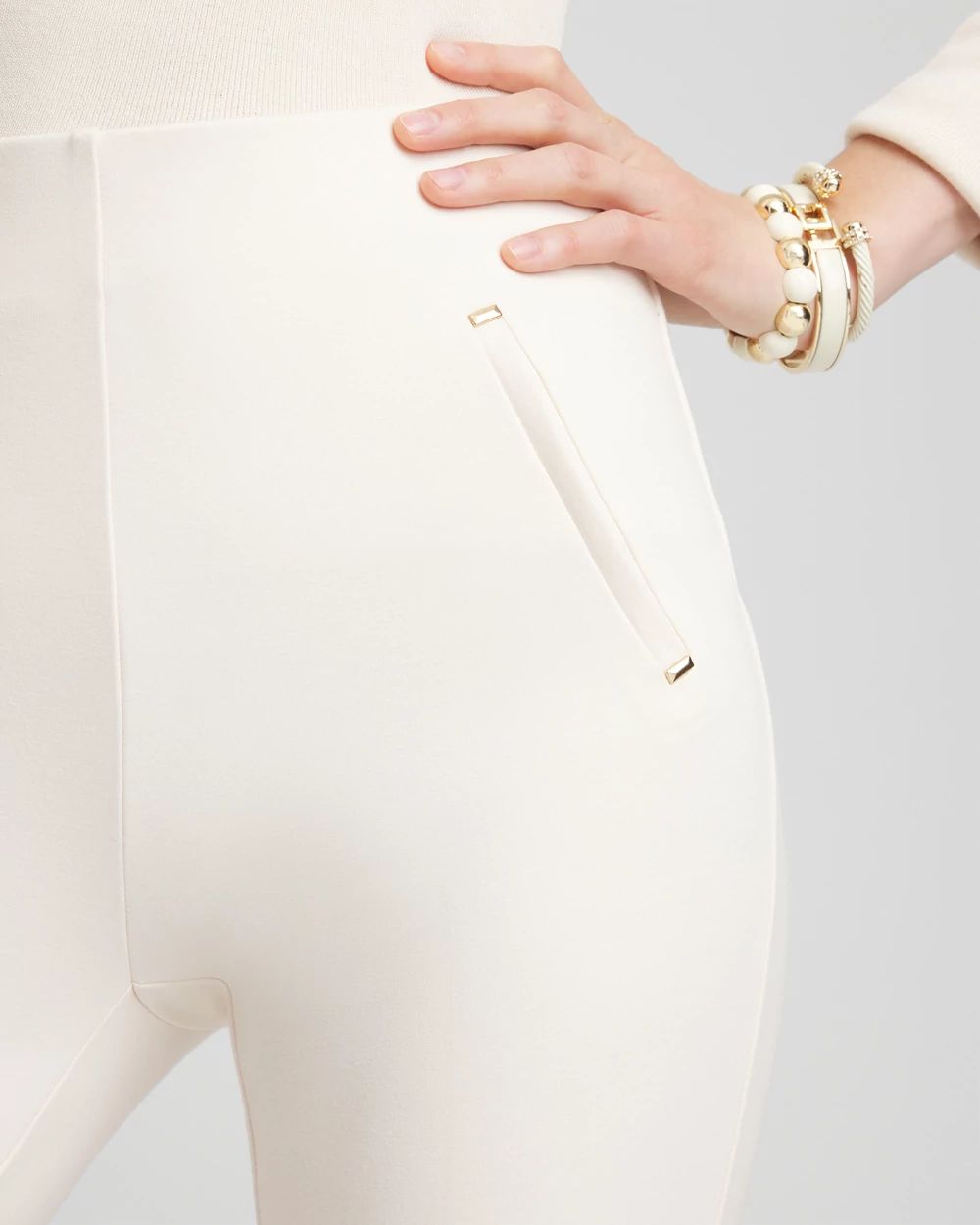 Juliet Ponte Trim Detail Ankle Pants