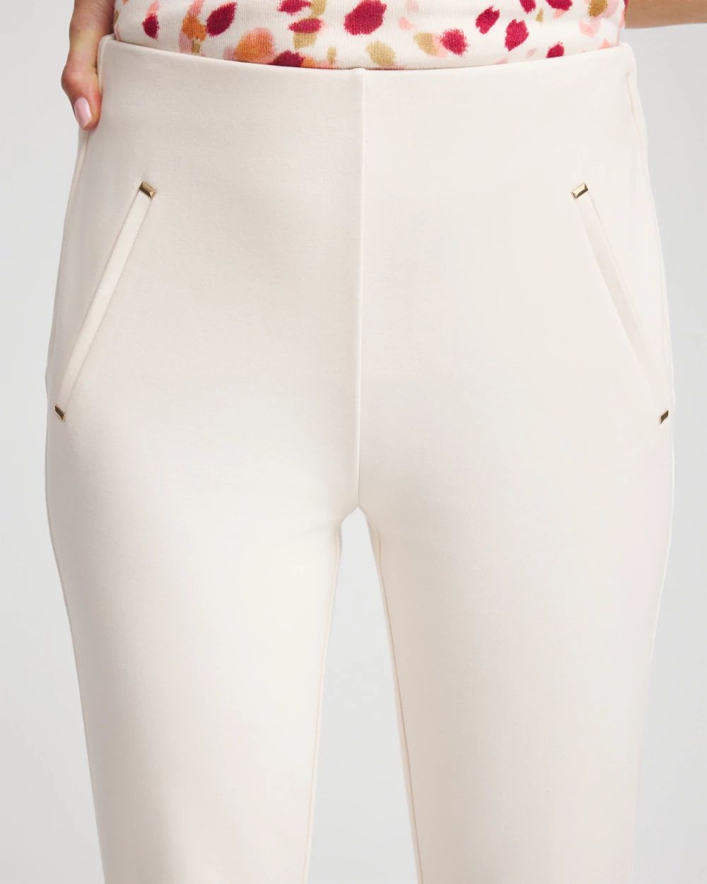 Juliet Ponte Trim Detail Ankle Pants