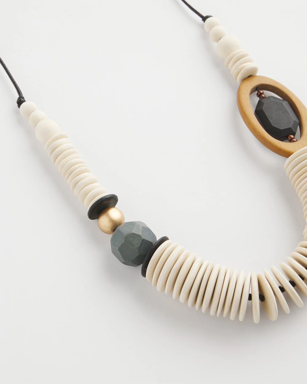 SYLCA® x Chico's Cream Mixed-Media Peyton Necklace