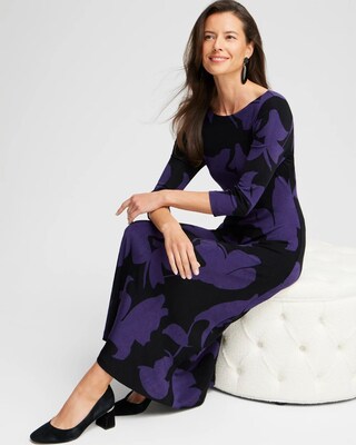 Travelers™ Print V-back Maxi Dress