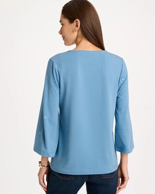 Rhinestone V-Neck Tee click to view larger image.