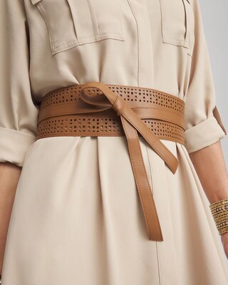 Chico's Faux Leather Cutout Belt click to view larger image.