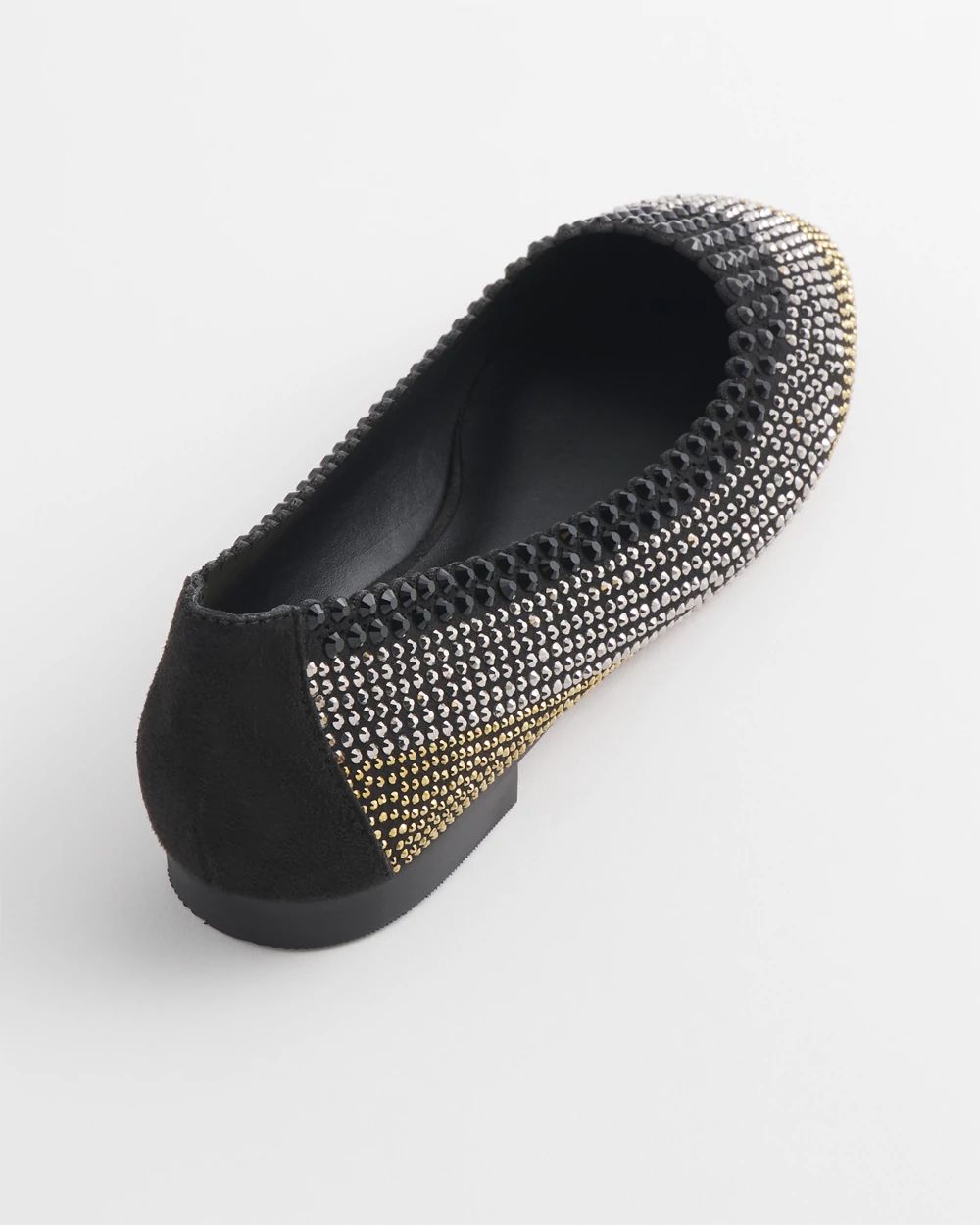 Ombré Stone Embellished Ballet Flats