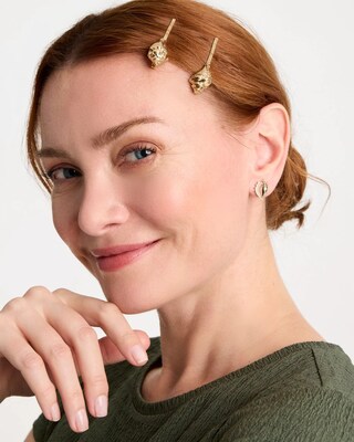 Seashell Hair Pin Set click to view larger image.