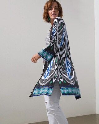 40th Anniversary Border Tassel Ikat Kimono