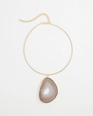 Agate Stone Collar Necklace click to view larger image.