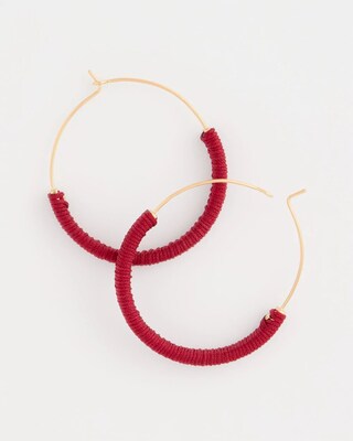 Thread Wrapped Hoop Earrings click to view larger image.