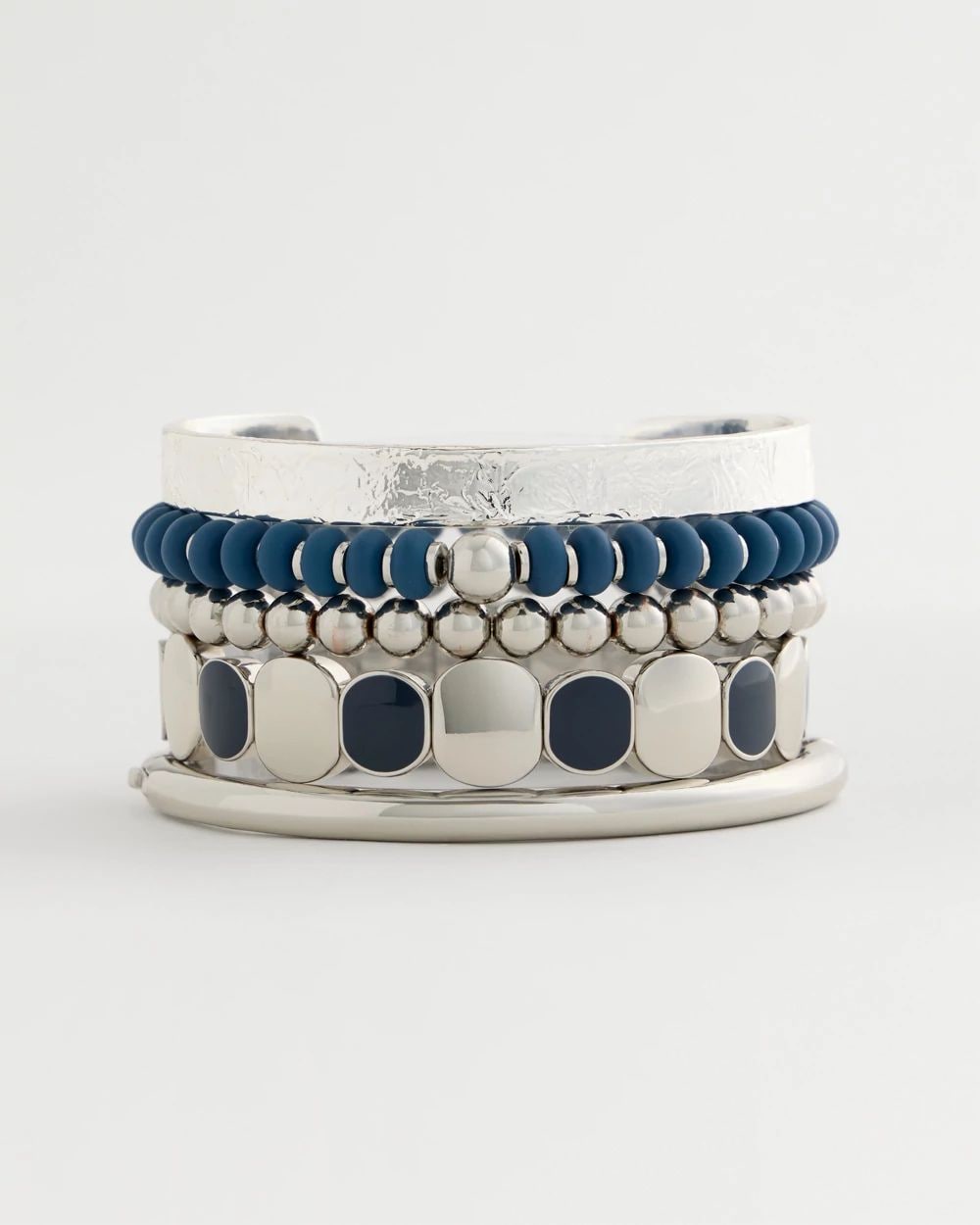 Navy Round Stretch Bracelet click to view larger image.