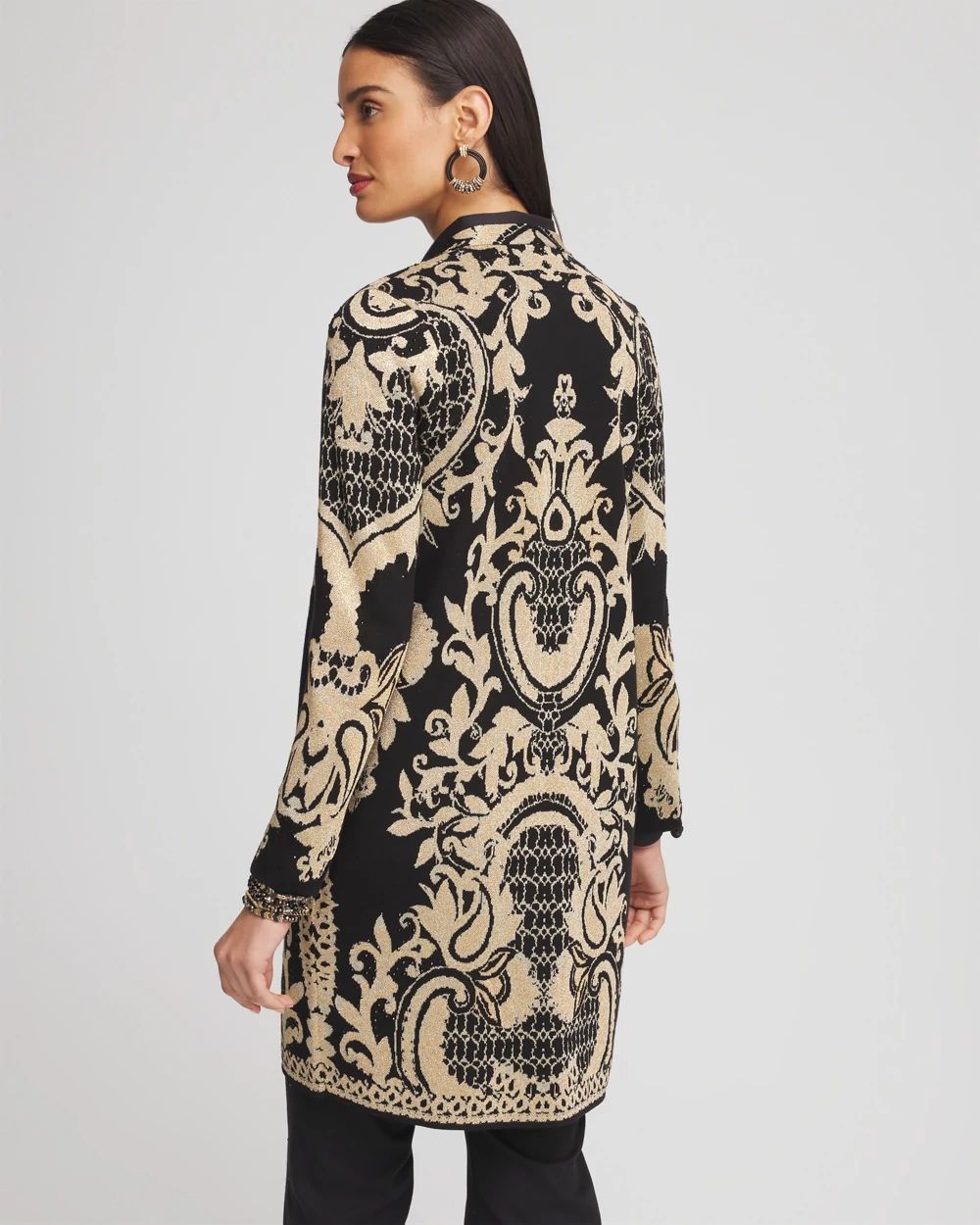 Embellished Jacquard Cardigan