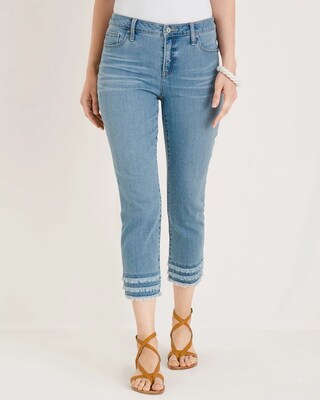 So Slimming Frayed-Hem Girlfriend Crops