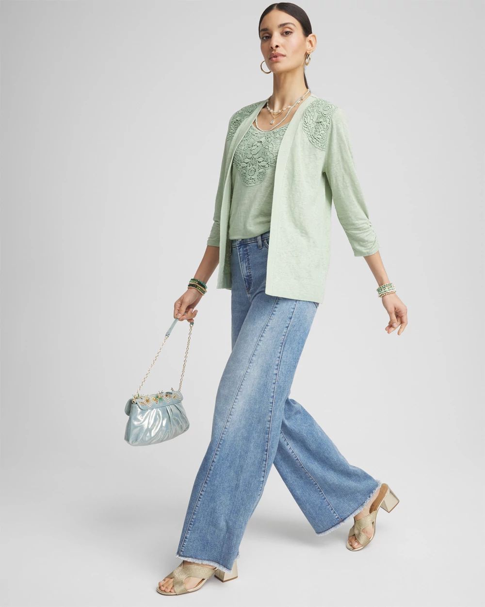 Lace Linen Cardigan click to view larger image.