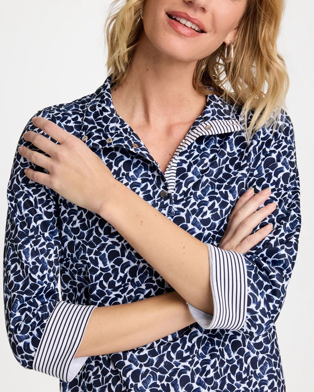 Zenergy® UPF Paint Snap Mockneck