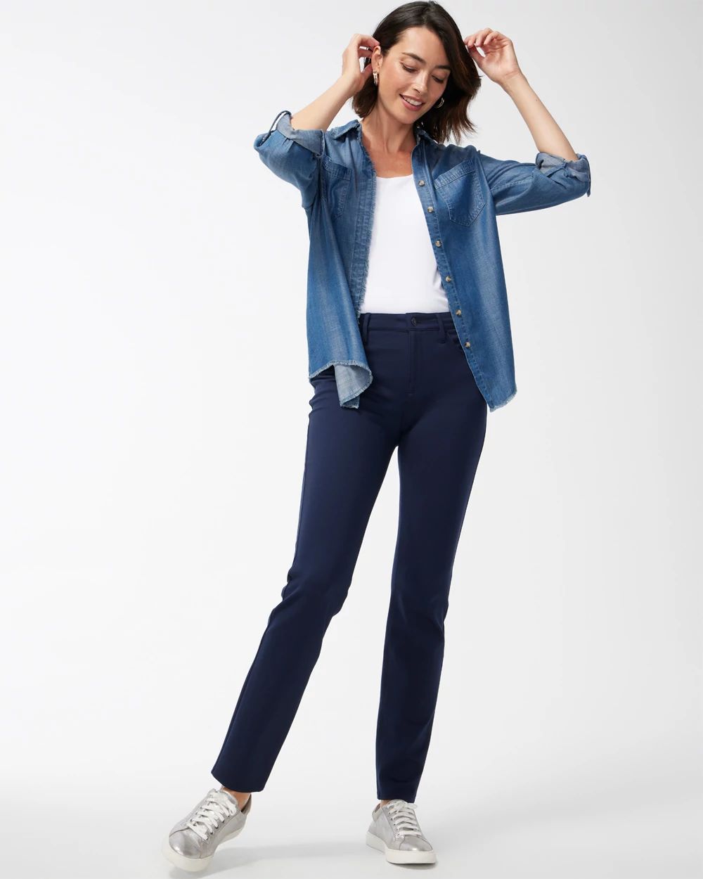 Ponte 5-Pocket Slim Pants