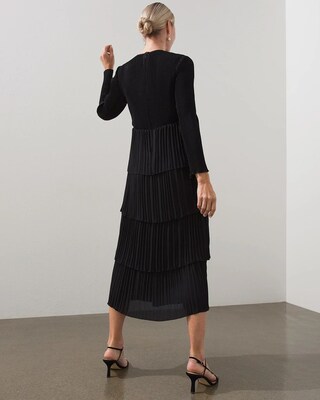 Black Label Pleated Tier Dress