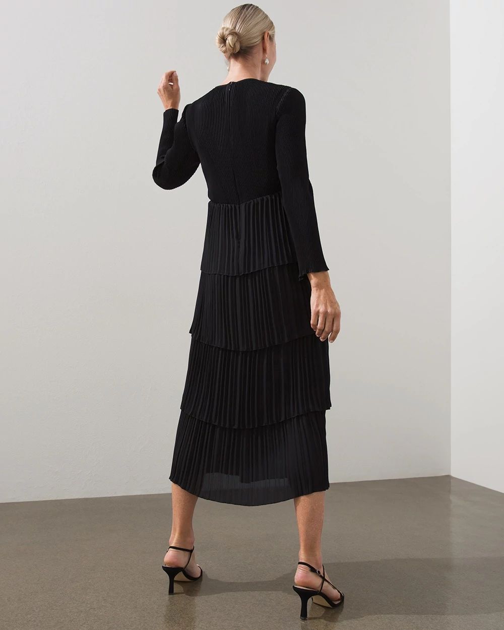 Black Label Pleated Tier Dress