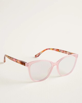 Pink Abstract-Print Reading Glasses