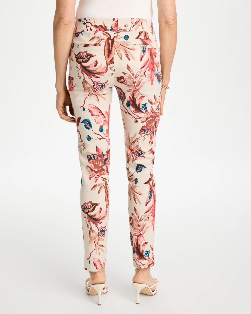 Printed Brigitte™ Slim Pull-On Ankle Pants click to view larger image.