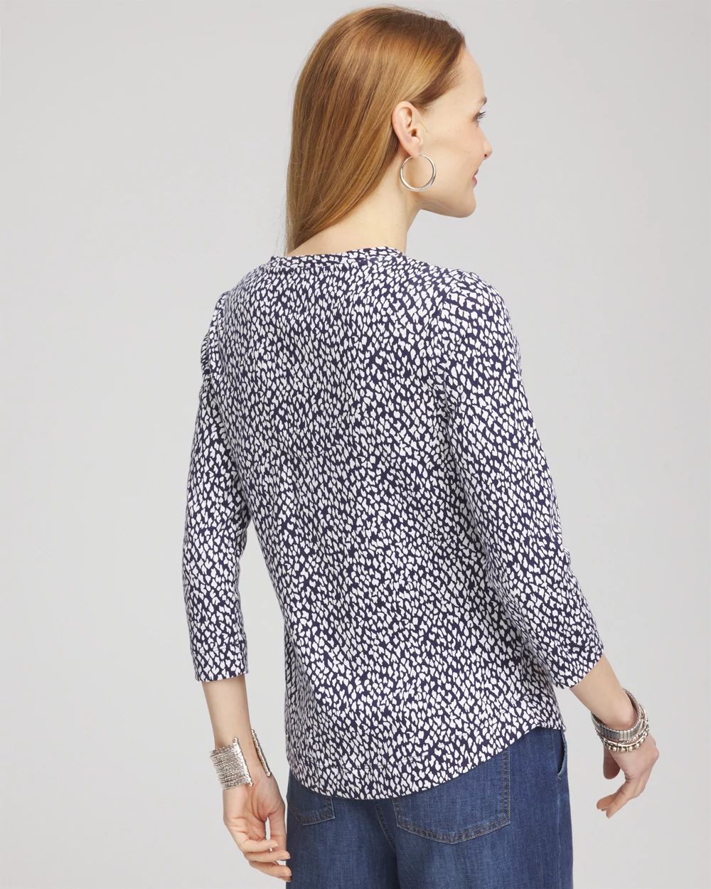 Dots Pima 3/4 Sleeve Everyday Tee