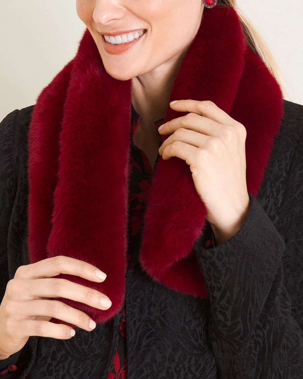 Faux-Fur Pull-Through Scarf