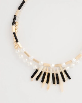 Beaded Charm Double-Strand Necklace click to view larger image.