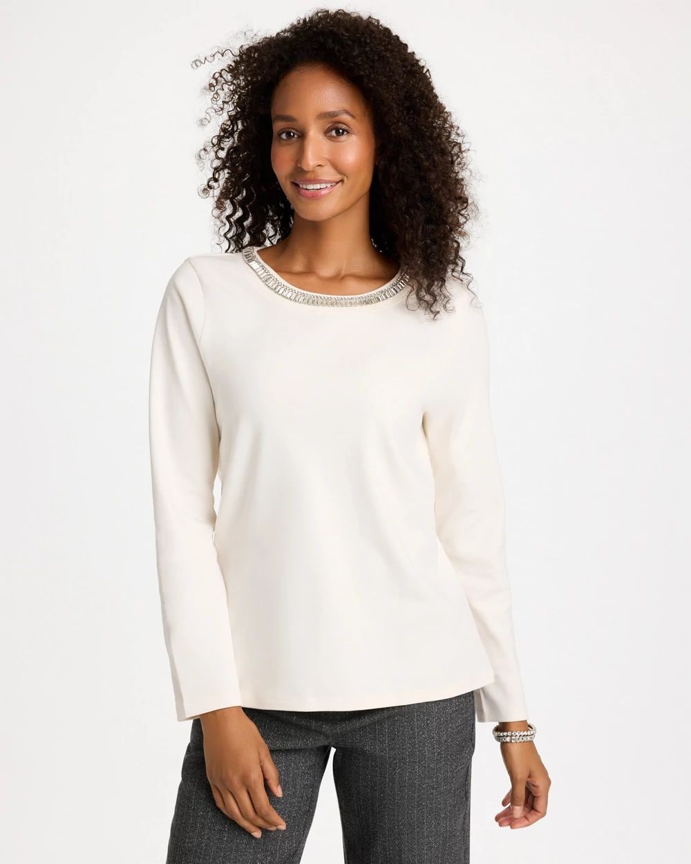 Embellished Cotton Tee