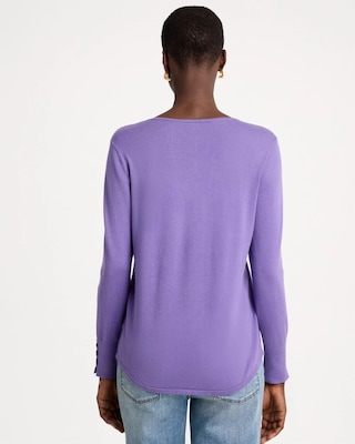 Ella V-Neck Pullover Sweater click to view larger image.