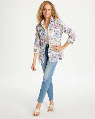 No Iron™ Stretch Jeweled Shirt click to view larger image.