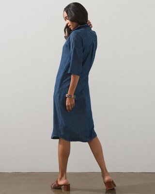 Relaxed Tencel Midi Shirt Dress