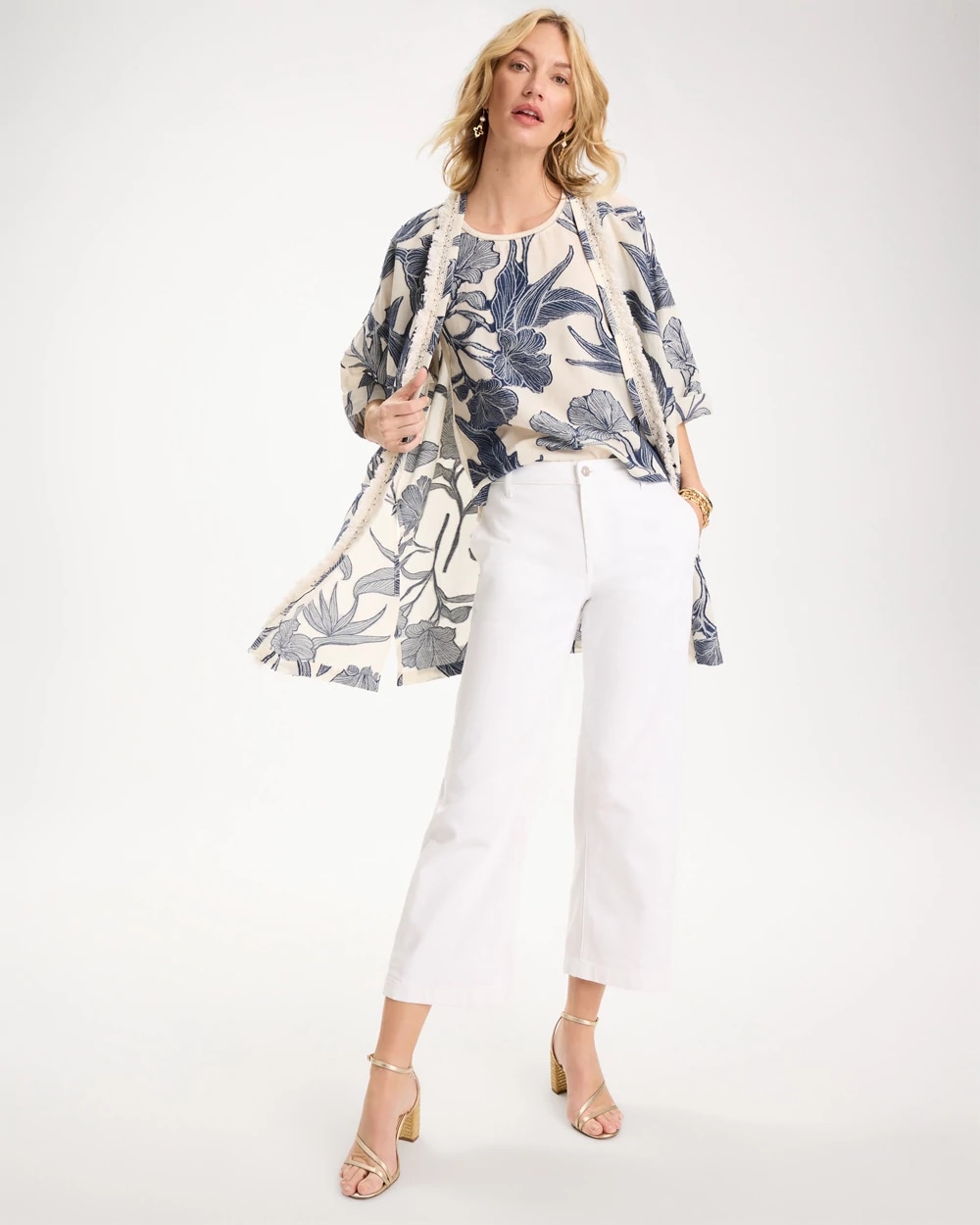 Straight Crop White Trouser Jeans, photo 1 of 5
