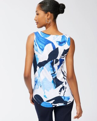 Floral Print Cotton Slub Tank