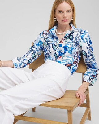 No Iron™ Stretch Cool Floral Shirt click to view larger image.
